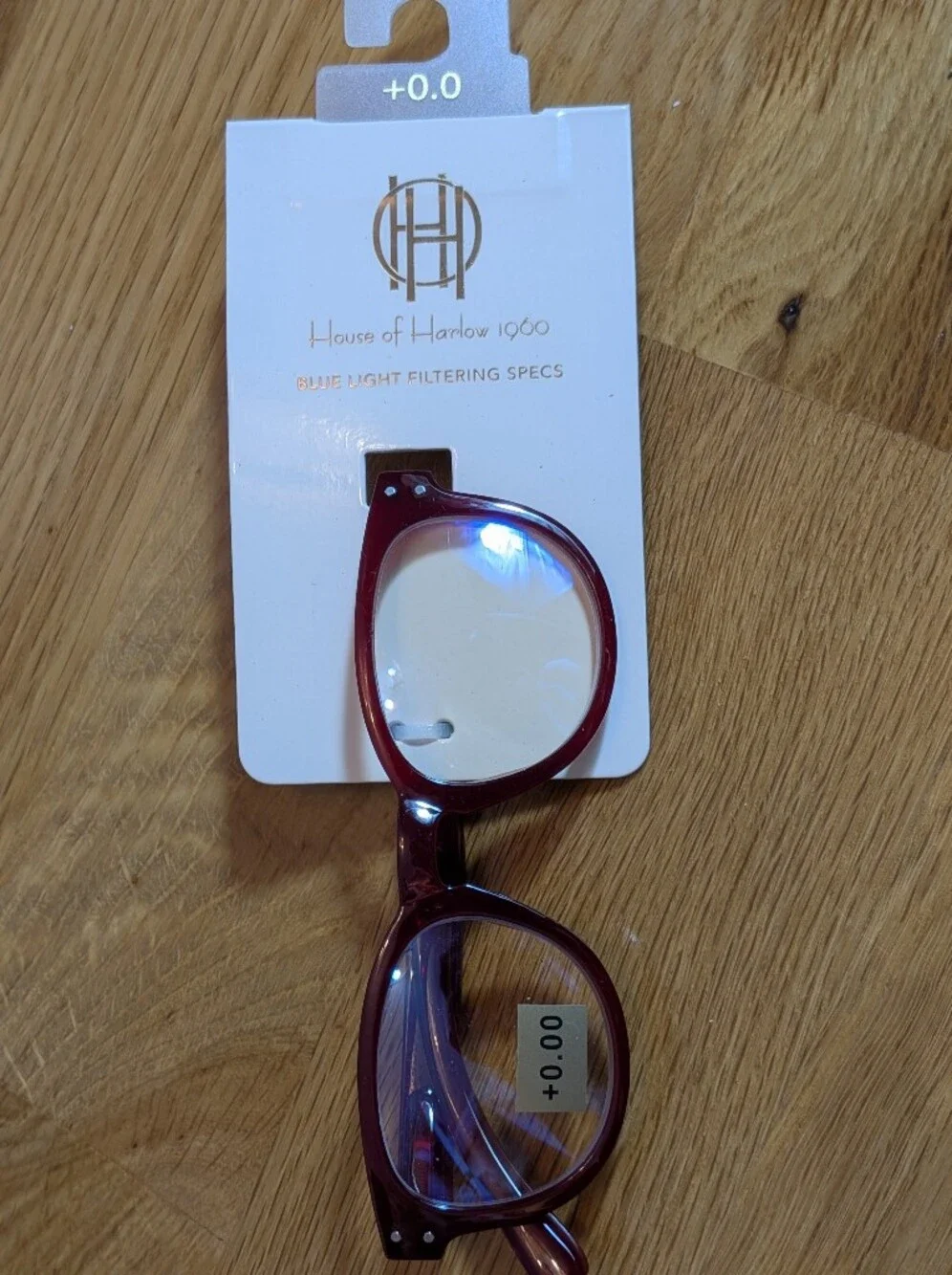 House Of Harlow Burgundy Round Blue Light Blocking Glasses, NWT!